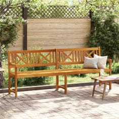 Vidaxl Zunanja klop Naravna 220 x 56 x 90 cm Masiven les akacije