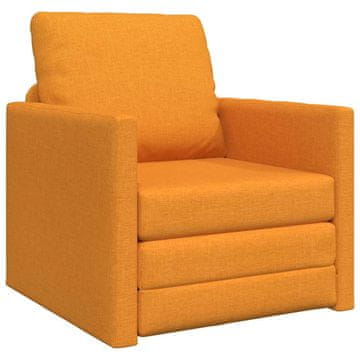 Vidaxl Sofa postelja Temno rumena 74 x 77 x 81 cm Žamet