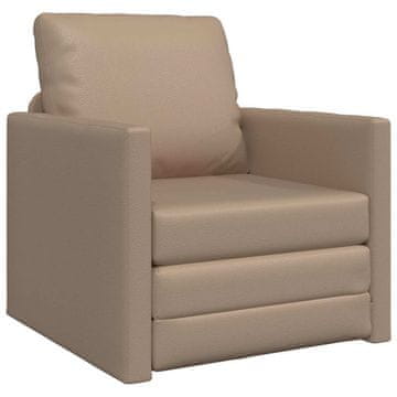 Vidaxl Sofa postelja Kapučino 74 x 77 x 81 cm Žamet