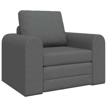 Vidaxl Sofa postelja Temno siva 98 x 71 x 83 cm Žamet