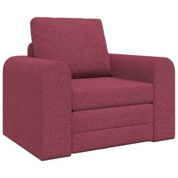 Vidaxl Sofa postelja Vinorodna rdeča 98 x 71 x 83 cm Žamet