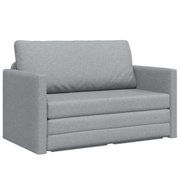 Vidaxl Sofa postelja 110cm Svetlo siva blago