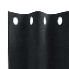 Vidaxl Zavese z zavesami 2 pcs Črna 140 x 140 cm Žamet