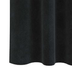 Vidaxl Zavese z zavesami 2 pcs Črna 140 x 225 cm Žamet