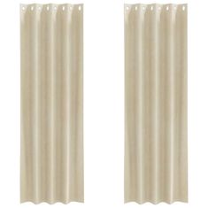Vidaxl Zavese z zavesami 2 pcs krema 140 x 225 cm Žamet