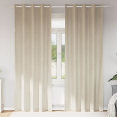Vidaxl Zavese z zavesami 2 pcs krema 140 x 225 cm Žamet