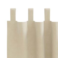 Vidaxl Zavese z zavesami 2 pcs krema 140 x 225 cm Žamet