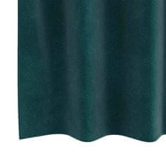 Vidaxl Zavese z zavesami 2 pcs Temno zelena 140 x 260 cm Žamet