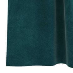 Vidaxl Zavese z zavesami 2 pcs Temno zelena 140 x 140 cm Žamet