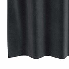 Vidaxl Zavese z zavesami 2 pcs Temno siva 140 x 225 cm Žamet