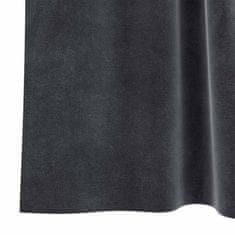 Vidaxl Zavese z zavesami 2 pcs Temno siva 140 x 140 cm Žamet