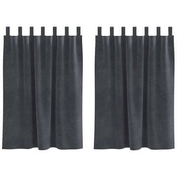 Vidaxl Zatemnitvene zavese 2 pcs Svetlo siva 140 x 140 cm Žamet