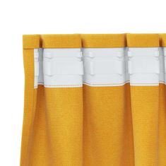 Vidaxl Zavese z zavesami 2 pcs gorčično rumena 140 x 225 cm Žamet