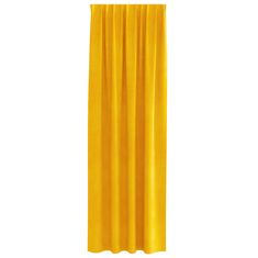 Vidaxl Zavese z zavesami 2 pcs gorčično rumena 140 x 260 cm Žamet