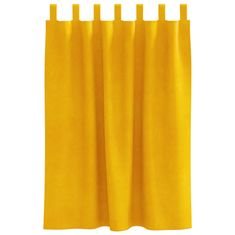 Vidaxl Zavese z zavesami 2 pcs gorčično rumena 140 x 140 cm Žamet