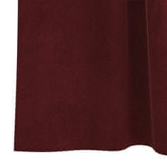 Vidaxl Zavese z zavesami 2 pcs Vinorodna rdeča 140 x 260 cm Žamet