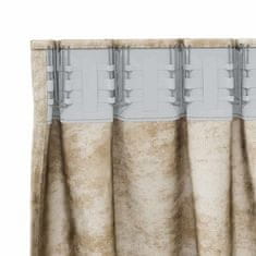 Vidaxl Zavesa z zavesami 2 pcs krema 140 x 140 cm Žamet