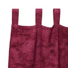 Vidaxl Zavesa z zavesami 2 pcs vinsko rdeča 225 x 140 cm Žamet