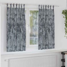 Vidaxl Zavesa z zavesami 2 pcs Siva 175 x 140 cm Žamet