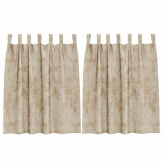 Vidaxl Zavesa z zavesami 2 pcs krema 140 x 140 cm Žamet