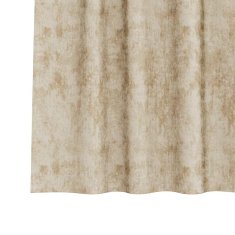 Vidaxl Zavesa z zavesami 2 pcs krema 140 x 140 cm Žamet