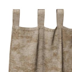 Vidaxl Zavesa z zavesami 2 pcs Šampanjec 175 x 140 cm Žamet