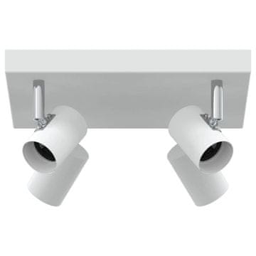 Vidaxl Stropni reflektor Bela 26.5 x 26 x 11.5 cm Jeklo