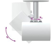 Vidaxl Stropni reflektor Bela 6.5 x 6 x 11.5 cm Jeklo