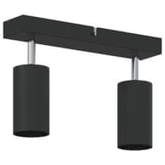 Vidaxl Stropni reflektor Črna 26 x 5.5 x 16.5 cm Jeklo