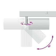 Vidaxl Stropni reflektor Bela 26 x 5.5 x 16.5 cm Jeklo