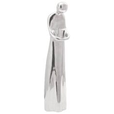 Vidaxl Skulptura srebrna 10 x 16 x 49 cm Aluminij