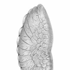 Vidaxl Skulptura kril srebrna 17 x 5 x 59 cm Aluminij