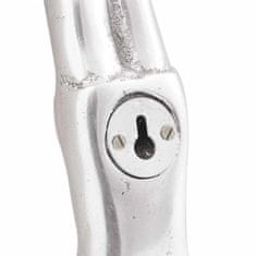 Vidaxl Skulptura srebrna 22 x 8 x 25 cm Aluminij
