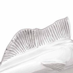 Vidaxl Skulptura srebrna 91 x 8 x 26 cm Aluminij