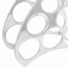 Vidaxl Stojalo za vino srebrna 38 x 33 x 13 cm Aluminij