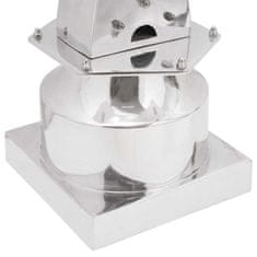 Vidaxl Skulptura srebrna 26 x 26 x 110 cm Aluminij