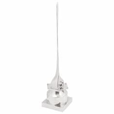 Vidaxl Skulptura srebrna 26 x 26 x 110 cm Aluminij