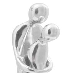 Vidaxl Skulptura srebrna 10 x 16 x 49 cm Aluminij