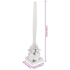 Vidaxl Skulptura srebrna 26 x 26 x 110 cm Aluminij