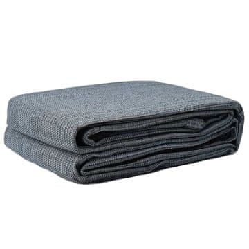 Vidaxl Preproga za šotor Modro siva 250 x 600 cm Polietilen