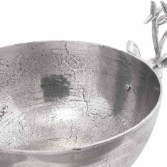 Vidaxl Skodelica srebrna 62 x 35 x 33 cm Aluminij