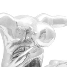 Vidaxl Skulptura srebrna 63 x 20 x 22 cm Aluminij