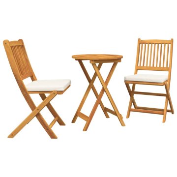 Vidaxl Vrtnik Bistro Set 3 szt. Rjava Masiven les akacije