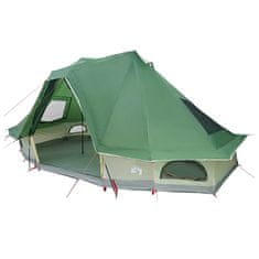 Vidaxl Družinski tipi šotor s streho Zelena 466 x 310 x 240 cm