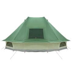 Vidaxl Družinski tipi šotor s streho Zelena 466 x 310 x 240 cm