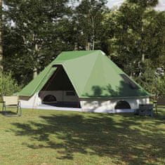 Vidaxl Družinski tipi šotor s streho Zelena 680 x 430 x 270 cm