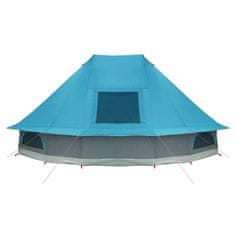 Vidaxl Družinski tipi šotor s streho Modra 680 x 430 x 270 cm