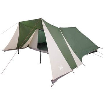 Vidaxl Tipi šotor s streho Zelena 660 x 456 x 200 cm tafeta