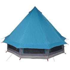 Vidaxl Družinski tipi šotor s streho Modra 404 x 370 x 270 cm