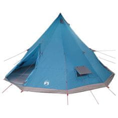 Vidaxl Družinski tipi šotor s streho Modra in siva 560 x 560 x 300 cm